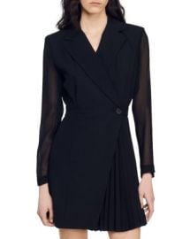 Sandro Lilela Contrast Sleeve Dress Bloomingdales at Bloomingdales