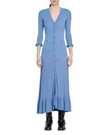 Sandro Lilwenn Mixed Ribbed Knit Midi Dress Bloomingdales at Bloomingdales