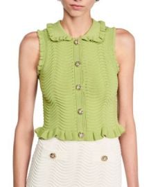 Sandro Lina Sleeveless Textured Knit Top Bloomingdales at Bloomingdales