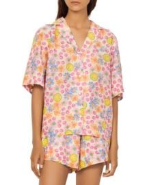 Sandro Livia Printed Pajama Shirt   Bloomingdales at Bloomingdales