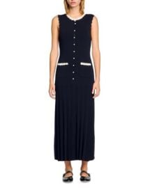 Sandro Long Dress with Crochet Detail Bloomingdales at Bloomingdales