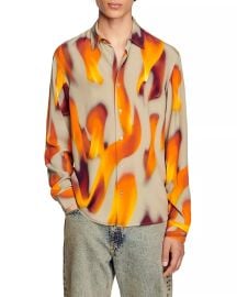 Sandro Long Sleeve Flame Shirt at Bloomingdales