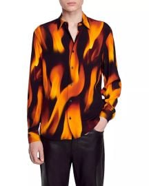 Sandro Long Sleeve Flame Shirt at Bloomingdales