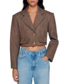 Sandro Lonny Cropped Jacket Bloomingdales at Bloomingdales