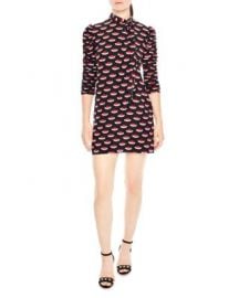 Sandro Mareva Tie-Neck Silk Dress at Bloomingdales