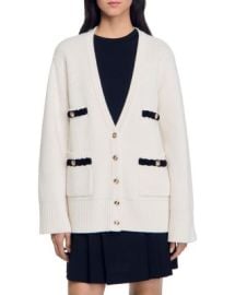 Sandro Martie Flared Sleeve Cardigan Bloomingdales at Bloomingdales