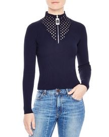 Sandro Matty Zip Sweater at Bloomingdales