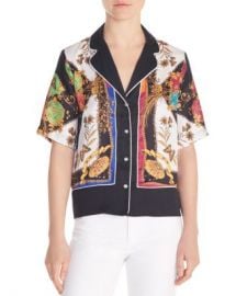 Sandro Maxence Printed Lapeled Shirt Women - Bloomingdale s at Bloomingdales