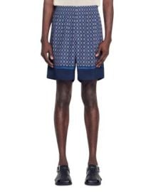 Sandro Mens Patterned Relaxed Fit Bermuda Shorts Bloomingdales at Bloomingdales