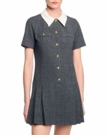 Sandro Mini Pleated Dress With Rhinestones Bloomingdale39s at Bloomingdales
