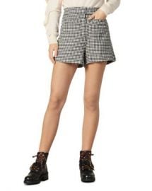 Sandro Missey High-Waist Houndstooth Shorts Women - Bloomingdale s at Bloomingdales