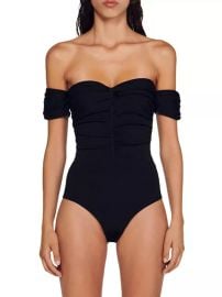 Sandro Open Shoulder Bodysuit at Saks Fifth Avenue