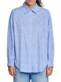 Sandro Oversized Shirt With Rhinestones at Saks Fifth Avenue