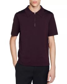 Sandro Pablo Knit Zip Collar Polo Shirt Bloomingdales at Bloomingdales