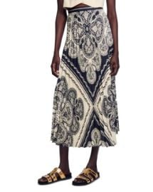 Sandro Paisley Printed Midi Skirt at Bloomingdales