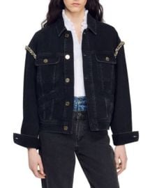 Sandro Paloma Embellished Denim Jacket Bloomingdales at Bloomingdales