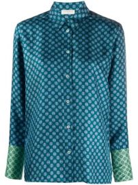 Sandro Paris Geometric Print Silk Shirt Ss20  Com at Farfetch