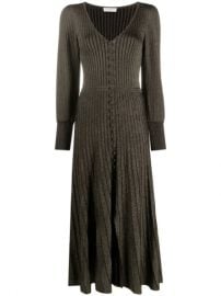 Sandro Paris Metallic ribbed-knit Dress - Farfetch at Farfetch