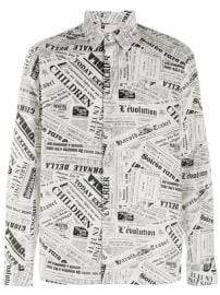 Sandro Paris Newspaper Print Shirt  - Farfetch at Farfetch