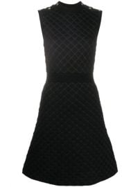 Sandro Paris diamond-stitch Knitted Dress - Farfetch at Farfetch