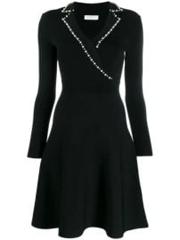 Sandro Paris faux-pearl Trim Dress - Farfetch at Farfetch