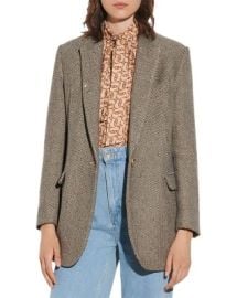 Sandro Paule Herringbone Blazer With Sequins Bloomingdales at Bloomingdales