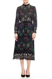 Sandro Print Midi Dress at Nordstrom