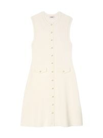 Sandro Rib Knit Mini Dress in Ecru at Saks Fifth Avenue
