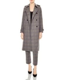 Sandro Roselier Plaid Trench Coat   Bloomingdales at Bloomingdales