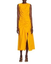 Sandro Rosie Ruched Midi Dress Bloomingdales at Bloomingdales
