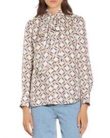 Sandro Sany Printed Silk Blouse Women - Bloomingdale s at Bloomingdales