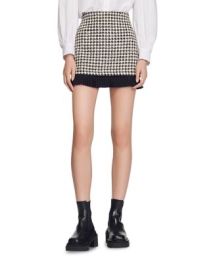 Sandro Savannah Houndstooth Tweed Skirt Bloomingdales at Bloomingdales