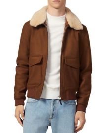 Sandro Shearling-Collar Aviator Jacket Bloomingdales at Bloomingdales