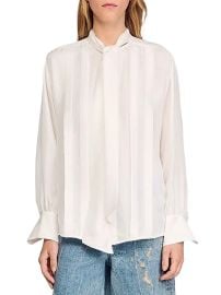 Sandro Silk Lavallire Shirt at Saks Fifth Avenue