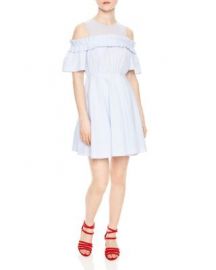 Sandro Smocky Cold-Shoulder Dress at Bloomingdales