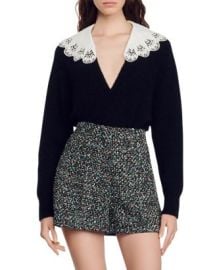 Sandro Space Tweed Shorts Bloomingdales at Bloomingdales