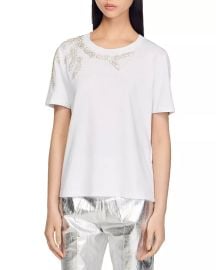 Sandro Stras Beaded T-Shirt Bloomingdales at Bloomingdales