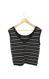 Sandro Stripe Knit Top at Sandro