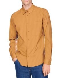 Sandro Stripe Print Relaxed Fit Button Down Shirt Bloomingdales at Bloomingdales