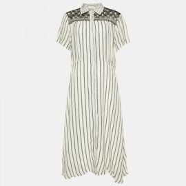 Sandro Striped Cupro Dress at Sandro