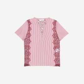 Sandro Striped cotton Top Wtih V-Neck at Sandro