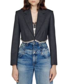 Sandro Sue Cropped Blazer Bloomingdales at Bloomingdales