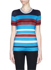 Sandro Tam Stripe Knit T-shirt at Lane Crawford