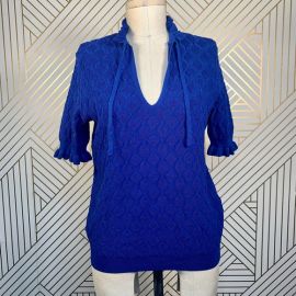 Sandro Tops Sandro Roman Ruffletrimmed Sweater Egyptian Blue Poshmark at Poshmark