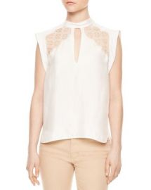 Sandro Vally Lace-Inset Top at Bloomingdales