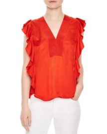 Sandro Venice Ruffled Top at Bloomingdales