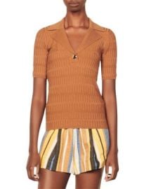 Sandro Victor Collared Short Sleeve Sweater   Bloomingdales at Bloomingdales