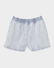 Sandro Way Embellished Denim Shorts at Neiman Marcus