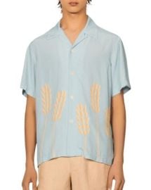 Sandro Wheat Print Camp Shirt   Bloomingdales at Bloomingdales