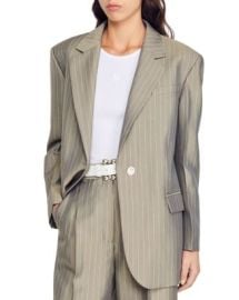 Sandro Yuna Oversized Pinstripe Blazer Bloomingdales at Bloomingdales